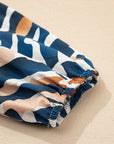 Zebra Tied Front Puff Sleeve Top