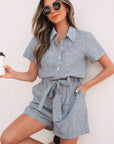Fernanda Stripe High Waist Romper