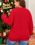 Plus Size Christmas Sparkle All The Way Tinsel Sweater