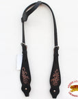 Hilason Western Horse Headstall Bridle American Leather Black Floral