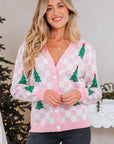 Ella Tree Pattern Cardigan Sweater