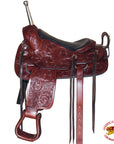 Hilason Custom Designed Rare Western Trick Riding Saddle Mahogany