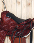 Hilason Custom Designed Rare Western Trick Riding Saddle Mahogany