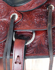 Hilason Custom Designed Rare Western Trick Riding Saddle Mahogany