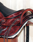 Hilason Custom Designed Rare Western Trick Riding Saddle Mahogany