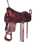 Hilason Custom Designed Rare Western Trick Riding Saddle Mahogany