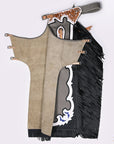 Hilason Handmade Genuine Leather Chaps Adult Handtooled Rodeo Bull Riding