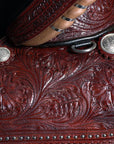 HILASON Western Horse Treeless Trail Barrel Saddle American Leather | Horse Saddle | Western Saddle | Treeless Saddle | Saddle for Horses | Horse Leather Saddle