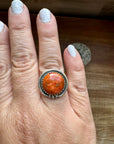 Small Ring - Adjustable - Apple Corral & sterling silver