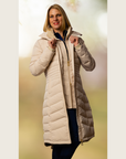 Cream Duck Down Riding Coat