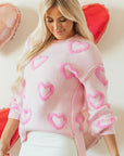 Heart Bubble Baggy Sweater