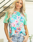 Kendra Eyelet Embroidered Short Sleeve Top