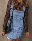 Ryleigh Pocketed Adjustable Straps Denim Overall Dress