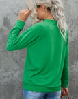 LUCKY Chenille Embroidered Graphic Sweatshirt