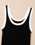 Colorblock Edge Ribbed Tank Top