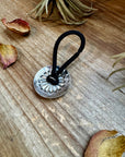 Sterling Silver Hair Tie – Stamped Concho Detail