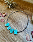 Amazonite Peruvian choker and Sterling Silver Pearls