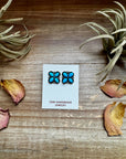 Zuni Stud Earrings – Turquoise & Sterling Silver