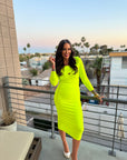 Real housewives neon bandage dress