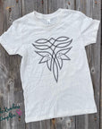 Kids Vintage White Fancy Boot Stitch Tee
