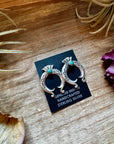 Naja Stud Earrings with Kingman Turquoise – Sterling Silver