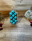 Big Ring - 9- kingman turquoise ring and sterling silver