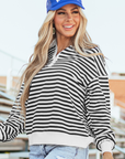 Amara Stripe Oversized Sweatshirt