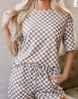 Checker Top and Shorts Set