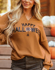 Sequin Happy Halloween Long Sleeve Top
