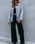 Ella Wind Washed Oversize Jacket