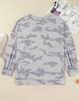Plus Size Camouflage Crewneck Sweatshirt