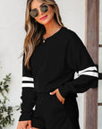 Varsity Stripe Sweatshirt and Short Set