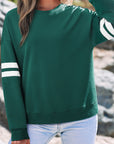 Varsity Stripe Drop Shoulder Sweatshirt