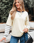 Ashley Striped Long Sleeve Two-in-one Top
