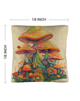 Retro Mushrooms Pillow Case Made in America