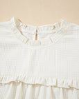 Ava Trim Waffle Knit Blouse