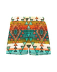 Women's Orange Aztec Beach Board Shorts