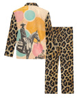 Baha Ranch Retro Pop Western Leopard Cowboy Pajamas
