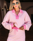 Juniper Stripe Collared Pullover and Skort Outfit