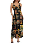 Vintage Cowboy Collage Western Sun Dress
