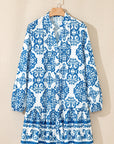 Adalynn Tribal Button Up Loose Mini Dress