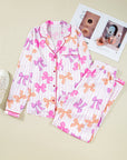 Stripe Bow Shirt and Pants Pajama Set