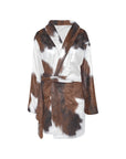 Cowhide Print Women's Western Bath Robe