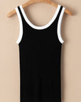 Colorblock Edge Ribbed Tank Top
