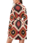 Santa Fe Aztec Women's Belted Satin Feel Dressing Lounge Robe