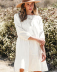 Whitley Floral Lace Patchwork Tiered Mini Dress