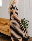 Meilani Stripe T-shirt Maxi Dress