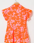 Karla Floral Collared Button Blouse