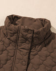 Quilted Zip-Up Snap Button Pocketed Vest