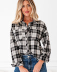 Plaid Chest Pocket Long Sleeve Buttoned Shirt